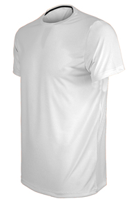 เสื้อยืดคอกลมผู้ชาย 140 แกรม ผ้าไมโครโพลีเอสเตอร์ 100% สีขาว - Product Image 4