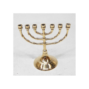 Centro de mesa de Decoración de cumpleaños, soporte de vela Menorah, calidad superior, 7 brazos, portavelas judío de Color dorado - Product Image 4