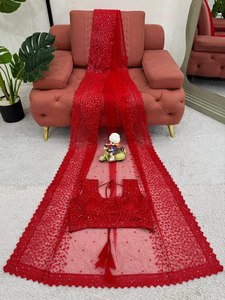 Especial PARA EL Día de San Valentín, ropa de mujer de Color rojo rosa, aspecto magnífico, diseño de éxito, colección de Sari de moda con bajo presupuesto - Product Image 4