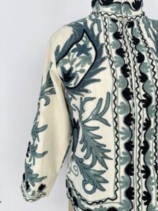 Suzani เสื้อแจ็คเก็ตปักลาย, เสื้อคลุม suzani ผ้าฝ้าย, เสื้อโค้ทแจ็คเก็ตฤดูหนาว, แจ็คเก็ตสั้น suzani, แจ็คเก็ตปักมือสำหรับ - Product Image 5