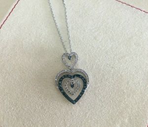 Collar con Colgante de Diamante Blanco Azul Natural de 0.85 Ct para Mujer, Cadena de Plata de Ley Moderna para Boda, Venta al Por Mayor - Product Image 4