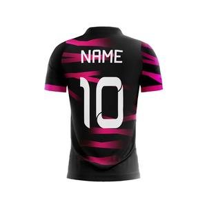Nueva Llegada, el Mejor Diseño Elegante, Camiseta de Fútbol con Logotipo, Servicio OEM para Hombre, Camiseta de Fútbol Personalizada con Impresión Digital Negra, Transpirable y Duradera - Product Image 2
