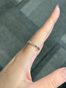 14K Gold Pave Half Eternity Band Eternity Brilliant Lab Grown Diamond Band Rose Gold Wedding Band para fiestas - Product Image 4