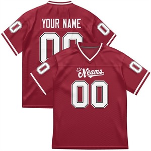 Maillots de football américain personnalisés avec logo brodé Maillots unisexes à manches courtes de grande taille - Product Image 3