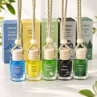 Diffuseur de parfum en verre pour voiture, pendentif élégant pour rétroviseur - Parfum léger de luxe, aromathérapie longue durée, senteur naturelle
