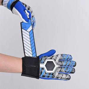 AGS Finger Protection Goalkeeper Gloves <b>Leather</b> Wear-Resistant Durable Non-Slip Thickened Lace-up Sports Gloves Soccer Training - Product Image 2