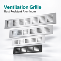 Grille de ventilation en aluminium à fentes pour porte d'armoire, panneau de ventilation pour armoire et meuble à chaussures, quincaillerie de meubles