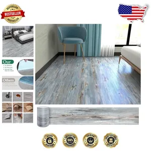 Paquete duradero de 72 baldosas de vinilo impermeables de estilo mediterráneo de fácil instalación - Product Image 1