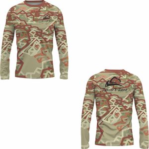 Sublimación completa de impresión al por mayor de manga larga Camiseta de los hombres ropa deportiva personalizada tiro camisa y costura - Product Image 3