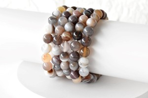 Wholesale Natural 8mm Botswana Agate <b>Healing</b> Crystal <b>Bracelet</b> for Meditation Jewelry - Product Image 4