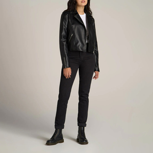 Nouvelle arrivée Veste en cuir personnalisée Vestes pour femmes dames en peau de mouton personnalisé teint à l'extérieur-Quantité en vrac à bas prix - Product Image 4