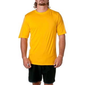 Col rond style jaune couleur bonne vente faire propre meilleur fournisseur chemise en nylon à manches courtes logo personnalisé par VIKY INDUSTRIES - Product Image 1