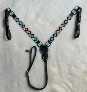 Collar de Pecho para Caballo de Cuero Repujado Floral Clásico al por Mayor, Collar de Pecho para Caballo de Cuero Resistente - Product Image 2