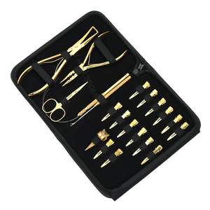 Kit d'outils pour extensions de cheveux en micro-perles avec pince à enlever les perles à boucle de fil, pince à sertir à double ressort, ciseaux, crochet et pinces de sectionnement - Product Image 1