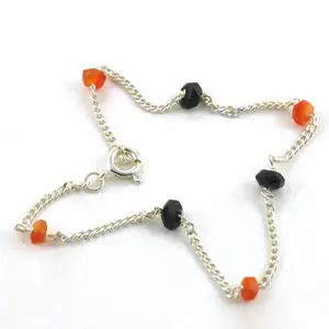 "925 Silver Diamond <b>Anklet</b> for Women-Daily Wear 14K <b>Gold</b> 18K <b>Gold</b> <b>Gold</b> <b>Plated</b>" - Product Image 1