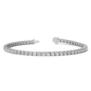 Bracciale Tennis Legacy Luxe con Diamanti Coltivati in Laboratorio da 6.00 CTW, in Oro Bianco o Giallo 14K, Certificato AGI, Montatura a 4 Griffe - Product Image 2