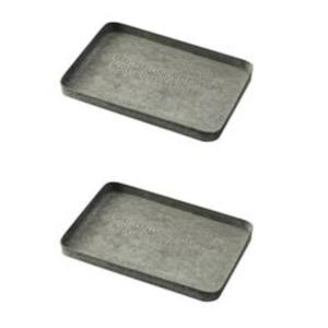 Elegante bandeja de servicio de metal galvanizado de granja, perfecta para fiestas al aire libre o para crear arreglos de centro de mesa rústico - Product Image 4