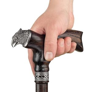 Bastón de Madera Tradicional Ligero y Bastón Simple para Personas Mayores con Mango en T y Agarre Suave de Primera Calidad - Product Image 2