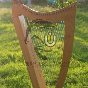 Harpe à levier celtique à 26 cordes, harpe folklorique, musique irlandaise, fabriquée à la main en bois de hêtre, qualité supérieure, livrée avec sac de transport et clé d'accordage - Product Image 4