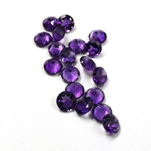 Piedras preciosas sueltas facetadas de amatista de corte redondo de 6mm de alta calidad, piedras moradas naturales para la fabricación de joyas - Product Image 2