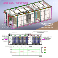 Incubateur tunnel automatique multi-étapes 90720 œufs à double circulation grande capacité pour l'éclosion de poulets, canards, oies et volailles
