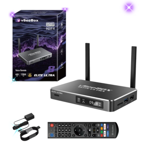Decodificador de TV inteligente estadounidense VseeBox Elite Ultra 4GB 128GB Allwinner H618 Android 12 Reproductor multimedia Streaming BT5.0 5G WiFi6 - Product Image 1