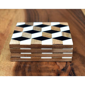 Dessous de verre acrylique coloré Design Premium tapis de table tendance élégant boisson Pad tapis de thé moderne décor à la maison accessoire - Product Image 6