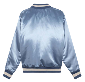 Dames veste universitaire en satin veste Bomber universitaire en satin à col d'hiver personnalisé OEM pour hommes coupe-vent en satin de soie confort - Product Image 2