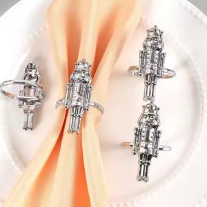 Porte-serviette en argent unique pour décor de table élégant fêtes de mariage événements hôtel salle à manger élégant Serviette Accent - Product Image 5