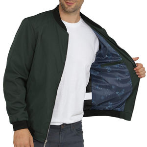 Chaqueta Bomber de satén de alta calidad, chaqueta deportiva Varsity para hombre, chaqueta con letras bordadas con botones delanteros de tela satinada - Product Image 3