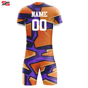 ชุดกีฬาฟุตบอลสำหรับผู้ชายชุดกีฬาฟุตบอลชุดกีฬาสำหรับผู้ชายชุดฟุตบอลดีไซน์แบบซับลิเมชันใหม่ - Product Image 3