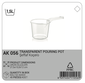 Tasse à mesurer transparente et écologique de 1,5 L avec poignée Pot verseur en plastique transparent durable pour une utilisation facile en cuisine - Product Image 2
