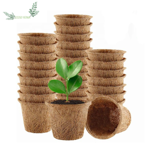 Fibre de coco biodégradable 100% organique/Pots de coco coco/Pots de plantes en fibre de coco d'Eco2go Vietnam - Product Image 1