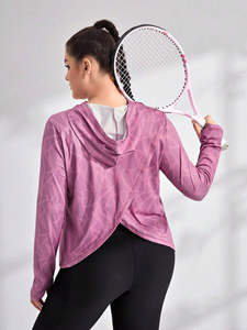 เสื้อฮู้ดกีฬาแบบสวมหัวสำหรับผู้หญิงเสื้อฮู้ดกีฬา2024ล่าสุดสไตล์ไฮสตรีทพิมพ์ลายเพย์พาลมีฮู้ดคอปกตรวจสอบแล้ว - Product Image 4