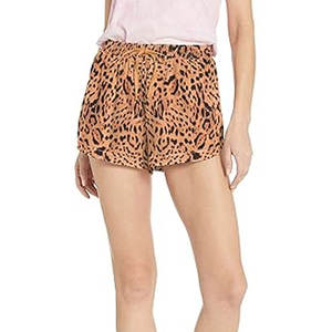 Shorts pour femmes à imprimé léopard, décontractés, taille haute, avec cordon élastique, pour la plage, sexy, pour la course et le sport - Product Image 2