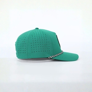 Casquette de golf imperméable et respirante avec logo brodé personnalisé, corde tressée, 5 panneaux et trous découpés au laser Injae Vina VN - Product Image 3