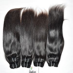 Extensiones de Cabello Humano Indio al Por Mayor a Precio Económico, Liso, Virgen, Cutícula Alineada, Color Negro Natural, Fabricantes para Venta - Product Image 4