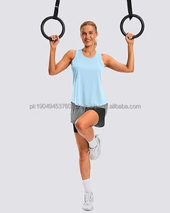 Camisetas Deportivas de Tirantes para Mujer, Estilo Racerback, para Yoga, Ajuste Holgado, Talla XS, Tejido de Punto, Logotipo en la Parte Delantera - Product Image 6