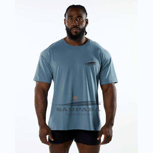 เสื้อยืดผู้ชายผ้าแห้งเร็วระบายอากาศดีใส่ได้ทั้งชายและหญิงผ้าคอตตอน100% สีขาวทรงโอเวอร์ไซส์ออกแบบโลโก้ได้ตามที่ต้องการ - Product Image 6