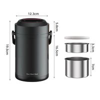 WXL594 Grande capacité 1L 1.6L 304 Contenants alimentaires pour soupe Thermos à vide Tasse isotherme en acier inoxydable Boîte à lunch thermos