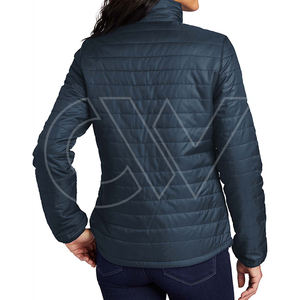 แจ็กเก็ตขนเป็ดบอมเบอร์แบบมีซิปสำหรับผู้หญิงมาใหม่มีบริการ OEM สำหรับฤดูหนาว - Product Image 2