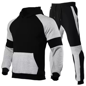 Personalizado 100% algodón hombres Jogger conjunto bordado Etiqueta Privada Unisex sudaderas con capucha chándal de los hombres con capucha - Product Image 5