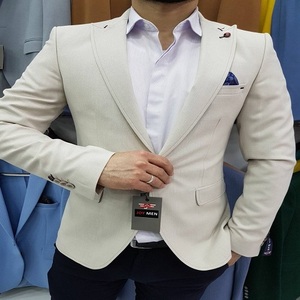 Blazer homme décontracté coupe cintrée Nouveau design Veste à un bouton - Product Image 4