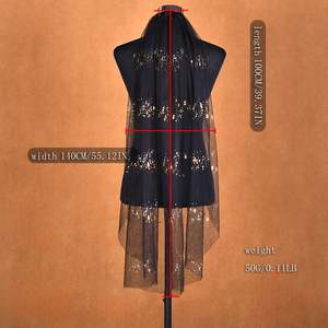 Bridella M106 Handmade Bridal Comb Black Mesh & Sequins Comfortable Fit Hair <b>Accessory</b> for Wedding or Party - Product Image 4