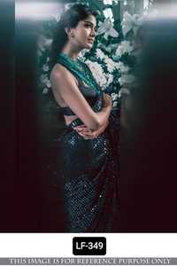 ชุดผ้าส่าหรีแฟนซีสำหรับผู้หญิง,ชุดไปงานปาร์ตี้และงานเทศกาลผ้าคอตตอนออกแบบชุดทำงานทนทาน - Product Image 5