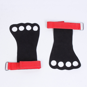 Poignée de gymnastique professionnelle en cuir à 3 trous avec design antidérapant, réglable et respirant - Matériau durable pour l'entraînement en salle de sport - Product Image 1