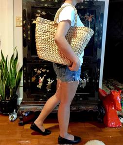 กระเป๋าโท้ทฟางสำหรับผู้หญิง, กระเป๋าสะพายไหล่สไตล์โบฮีเมียนความจุขนาดใหญ่กระเป๋าชายหาดพร้อมซับใน - Product Image 5