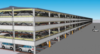 Structure de stationnement multi-niveaux personnalisée avec cadre en acier pour les garages de stationnement verticaux urbains modernes