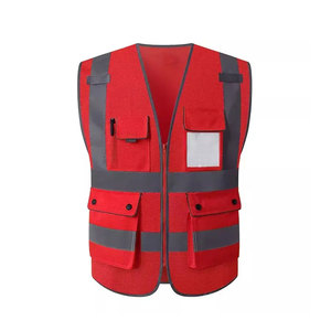 Chaleco DE SEGURIDAD reflectante multifunción impermeable transpirable bolsillos ropa de ingeniería al aire libre rayas de malla para exteriores - Product Image 6