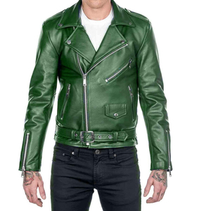 Veste en cuir PU pour hommes Col rabattu Veste en cuir pour hommes à bas prix de gros - Product Image 1